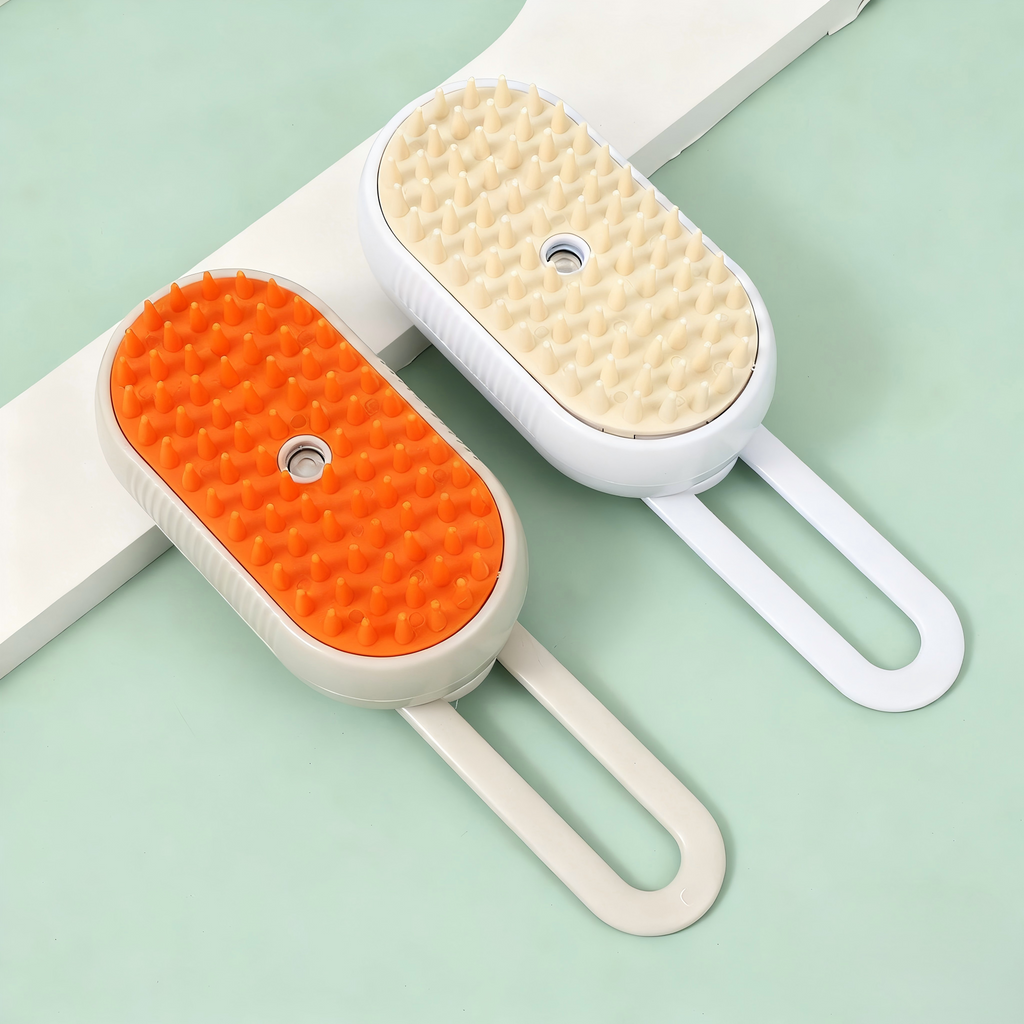 cepillo de gato y perro a vapor