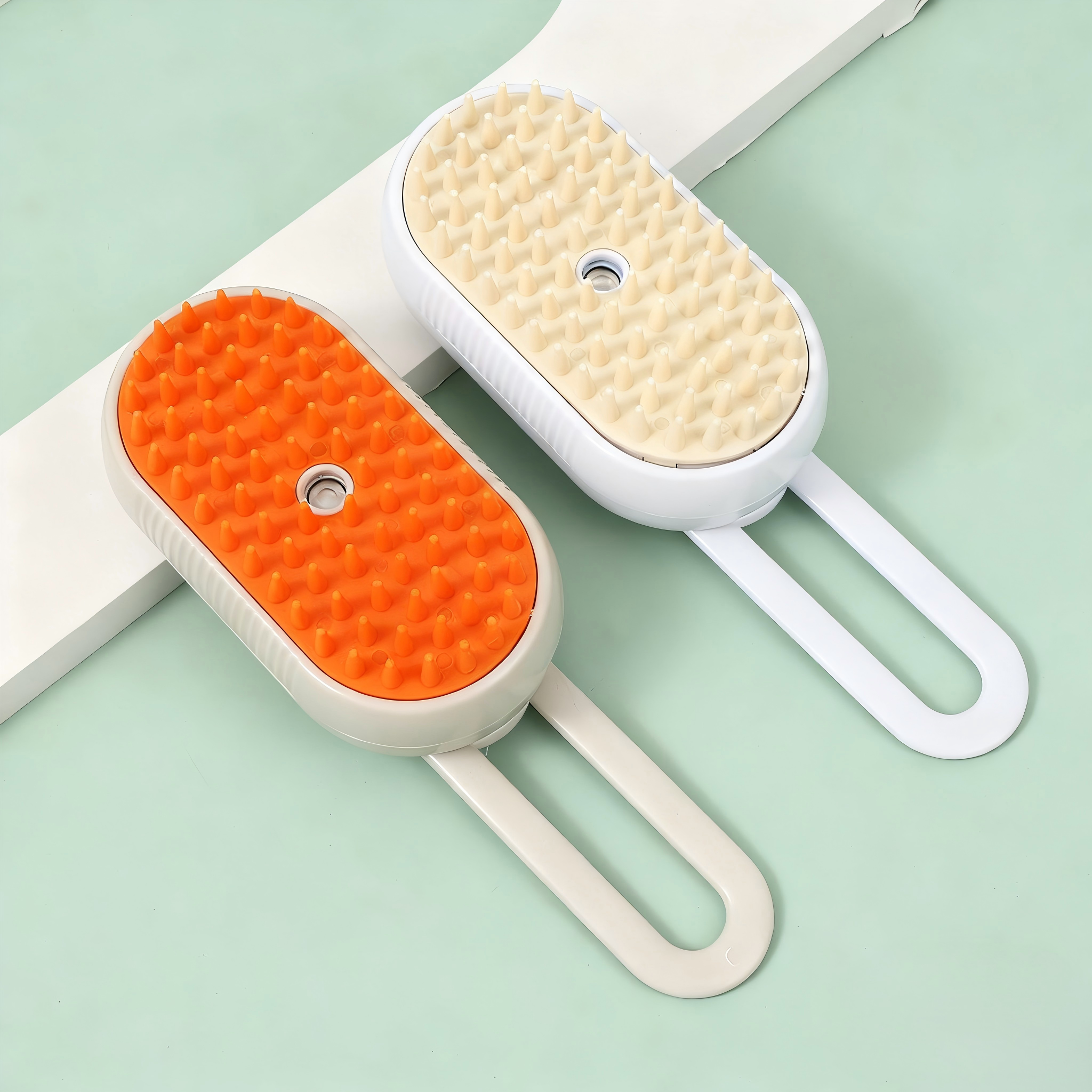 cepillo de gato y perro a vapor