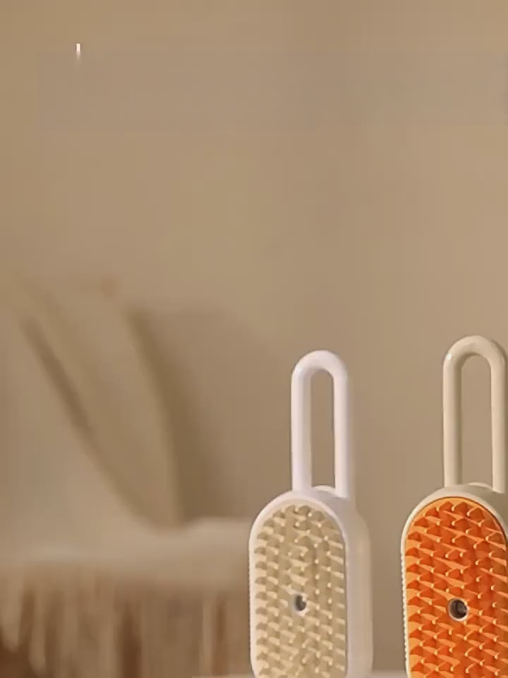 cepillo de gato y perro a vapor